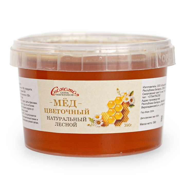 МЁД НАТУРАЛЬНЫЙ ЛЕСНОЙ, 390 г. | БЕЛАРУСЬ