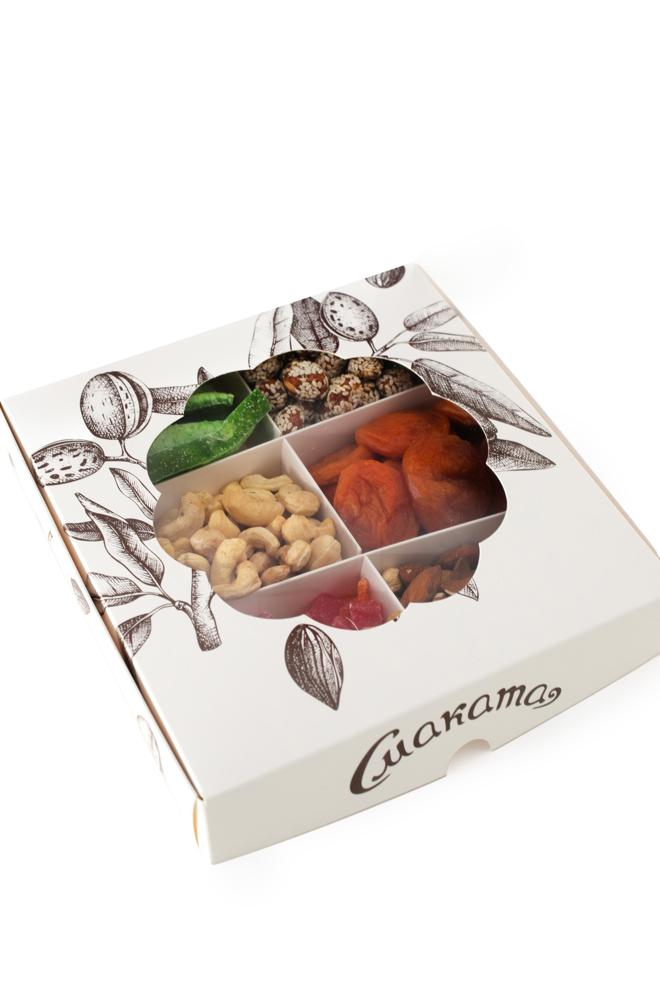 УПАКОВОЧНАЯ КОРОБКА СМАКАТА, 20 см х 20 см х 3.5 см